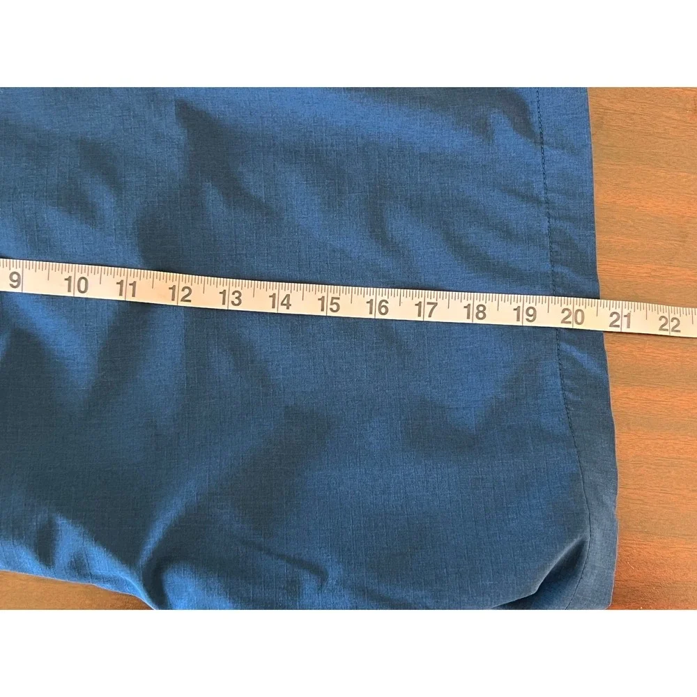 Crown‎ & Ivy Golf Shorts Mens 38 Blue Stretch Flat Front Performance Activewear